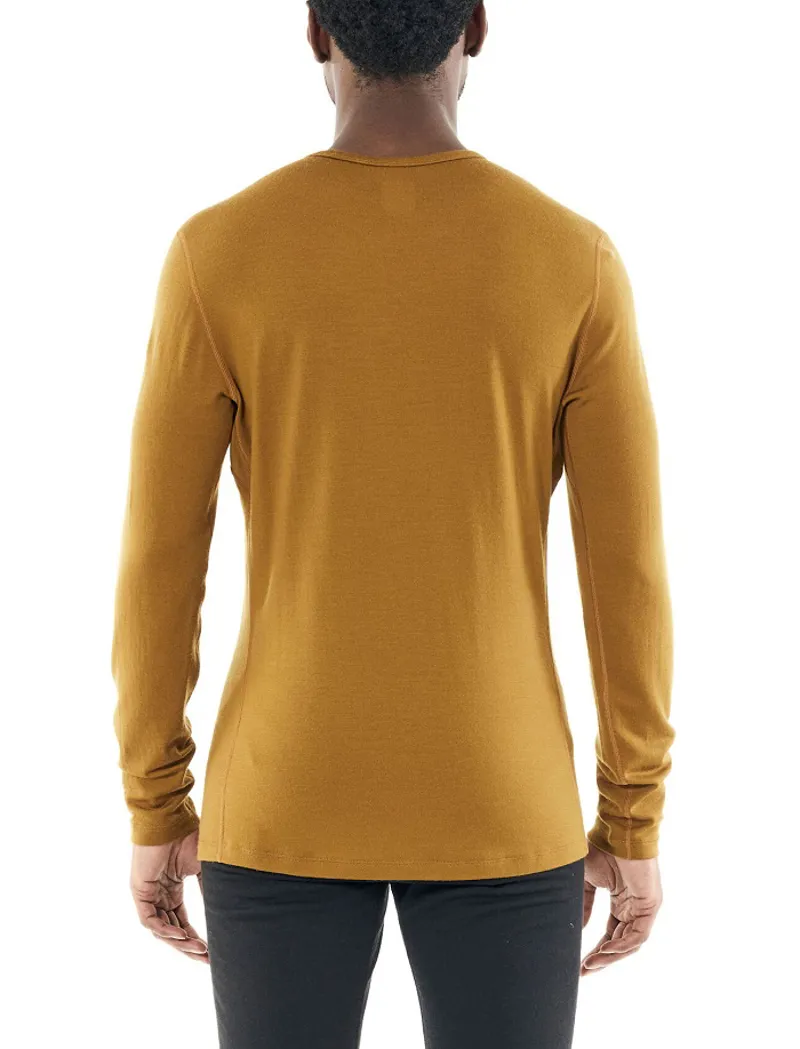 Icebreaker Mens 260 Tech Long Sleeve Crewe Curry-2